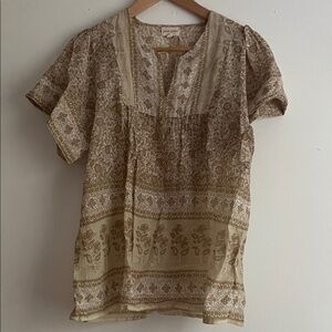 Floral Beige Women's Top